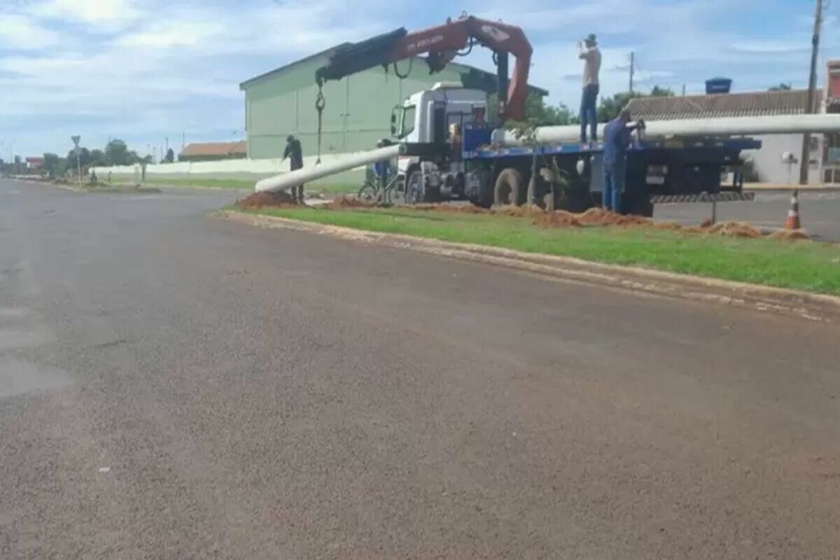 Imagem de compartilhamento para o artigo Chapadão do Sul investe R$ 1,5 milhão em melhorias na iluminação pública da MS Todo dia